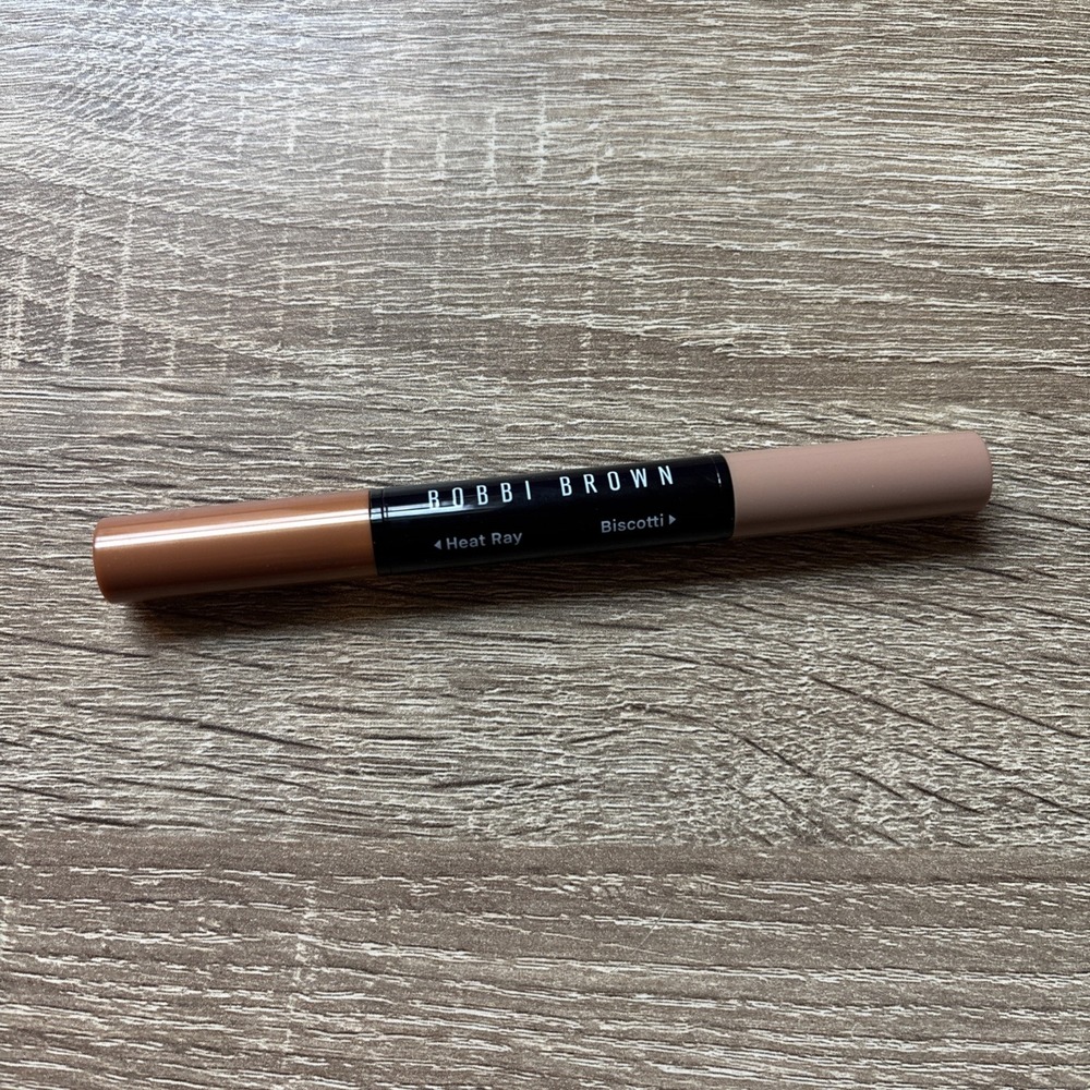 Bobbi Brown Dual Ended Long Wear Cream EYE Shadow Stick Biscotti Heat Ray NIB